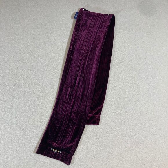 Vtg Ganteb's Silk Blend Scarf and Glove Set Made in France Burgundy Black Velvet - Picture 2 of 14